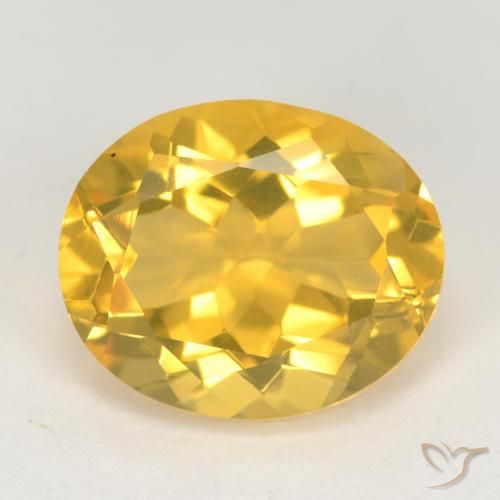 4.29ct 天然 ゴールド シトリン, 楕円形, VS