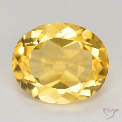 4.57ct 天然 ゴールド シトリン, 楕円形, VS