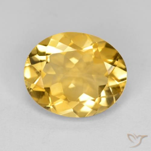 3.97ct 天然 ゴールドオレンジ シトリン, 楕円形, VS