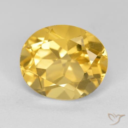 4.94ct 天然 ゴールド シトリン, 楕円形, VS