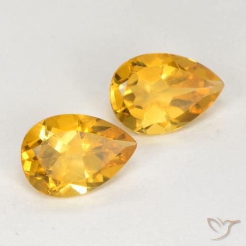 Shop natural 1.26ct 明るいゴールド シトリン gems, 洋梨の形, from ブラジル at GemSelect. In stock, global shipping!