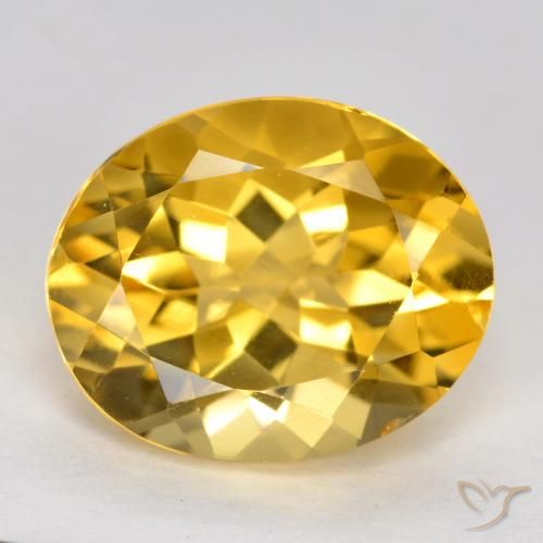 3.43ct 天然 ミディアムダークゴールデン シトリン, 楕円形, VVS-VS