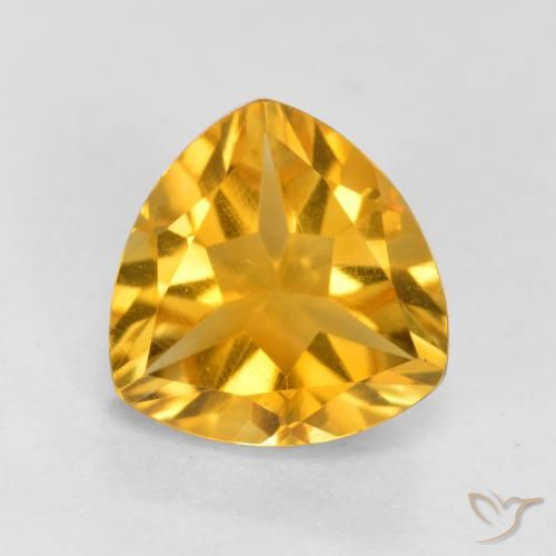1.16ct 天然 ゴールドオレンジ シトリン, トリリオン, VS