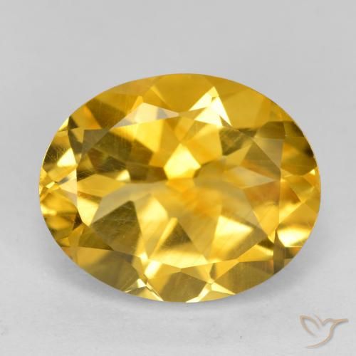 3.46ct 天然 ゴールドオレンジ シトリン, 楕円形, VVS-VS