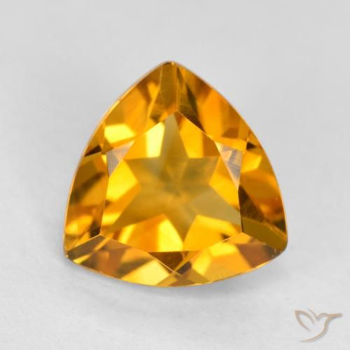 1.16ct 天然 濃いオレンジゴールド シトリン, トリリオン, VVS-VS