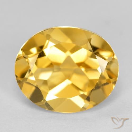 3.35ct 天然 ゴールドオレンジ シトリン, 楕円形, VVS-VS