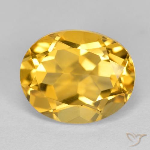 3.37ct 天然 ゴールドオレンジ シトリン, 楕円形, VVS-VS