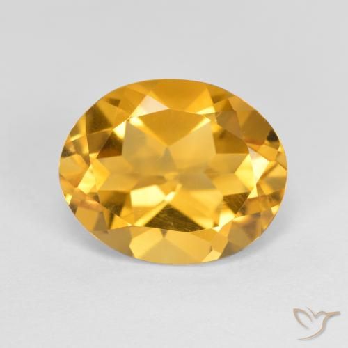 3.20ct 天然 濃いゴールデンオレンジ シトリン, 楕円形, VVS-VS