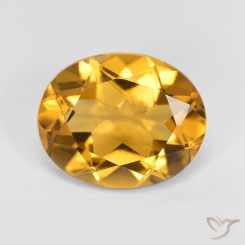 3.17ct 天然 ゴールド シトリン, 楕円形, VVS