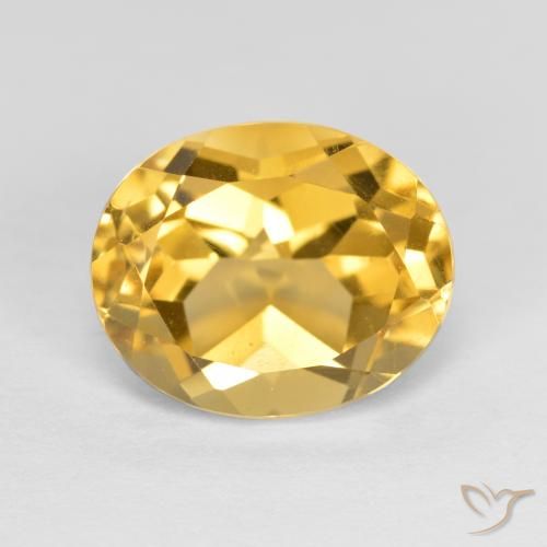 3.77ct 天然 ゴールドオレンジ シトリン, 楕円形, VVS-VS