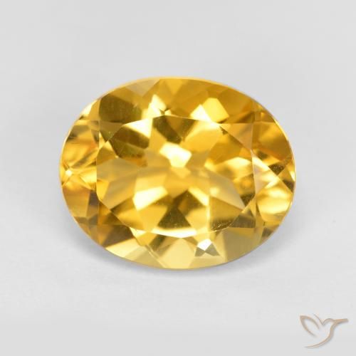 3.51ct 天然 ゴールドオレンジ シトリン, 楕円形, VVS-VS