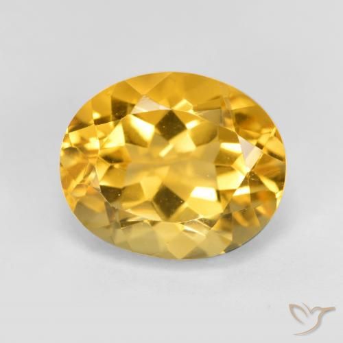 3.97ct 天然 ゴールドオレンジ シトリン, 楕円形, VVS