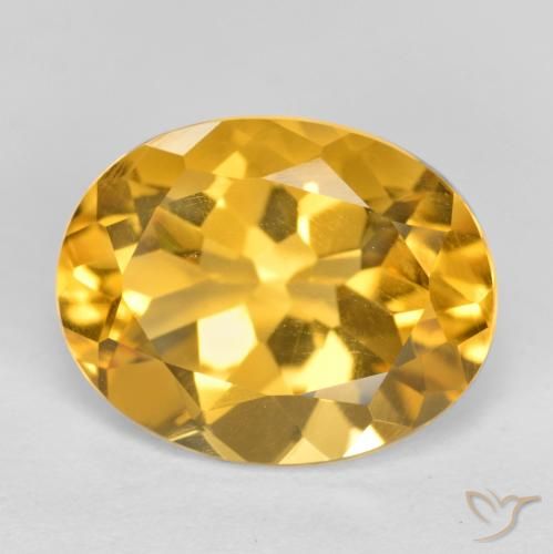 2.90ct 天然 ダークゴールデン シトリン, 楕円形, VVS-VS