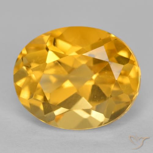 3.86ct 天然 ダークゴールデン シトリン, 楕円形, VVS-VS