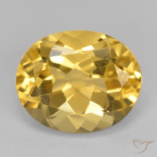 3.66ct 天然 ゴールドオレンジ シトリン, 楕円形, VVS