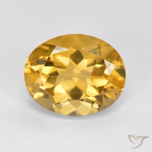 3.42ct 天然 ゴールドオレンジ シトリン, 楕円形, VVS-VS
