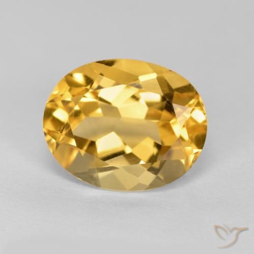 3.59ct 天然 濃いゴールデンオレンジ シトリン, 楕円形, VVS-VS