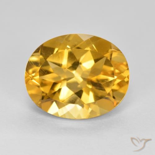 3.50ct 天然 ダークゴールデン シトリン, 楕円形, VVS-VS