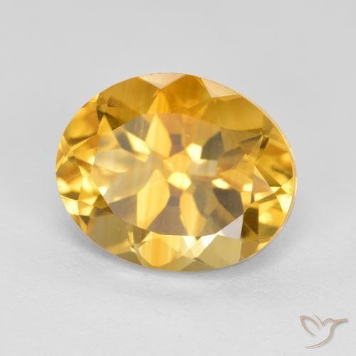 3.71ct 天然 ミディアムダークゴールデン シトリン, 楕円形, VVS-VS