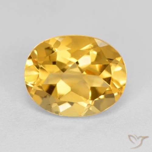 3.60ct 天然 ゴールドオレンジ シトリン, 楕円形, VVS