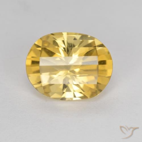 2.39ct 天然 黄金色の黄色 シトリン, 楕円形, VVS