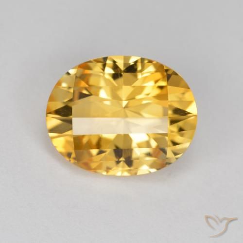 2.53ct 天然 ゴールドオレンジ シトリン, 楕円形, VVS