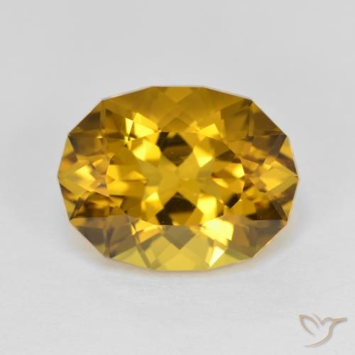 4.35ct 天然 茶色がかったゴールド シトリン, ファンシー, VS