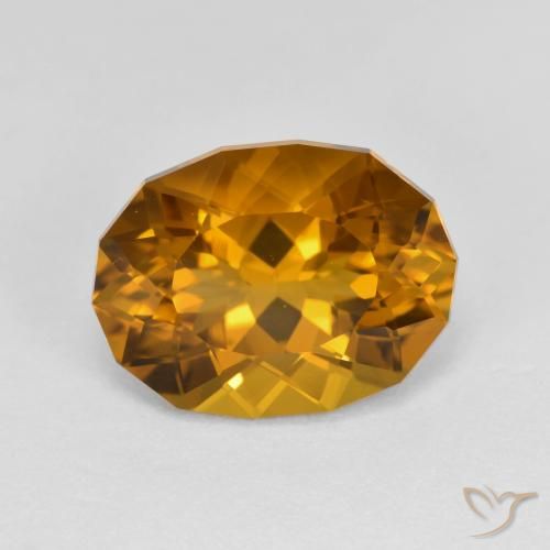 4.59ct 天然 ゴールドブラウン シトリン, ファンシー, VVS