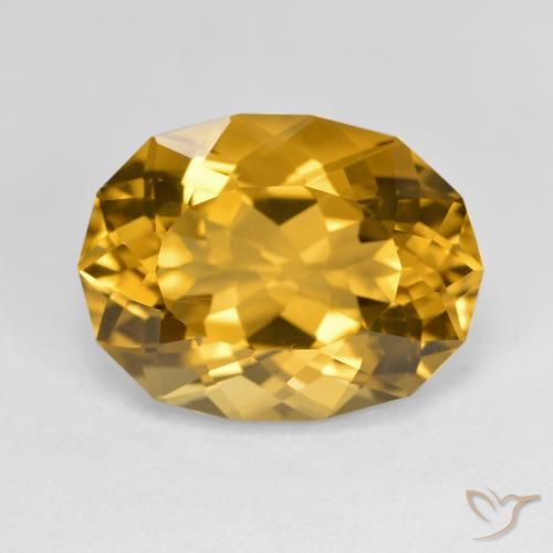 9.60ct 天然 ゴールドブラウン シトリン, ファンシー, VVS-VS