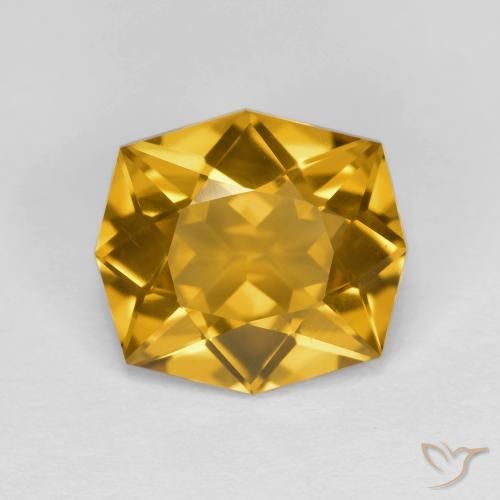 3.11ct 天然 茶色がかったゴールド シトリン, ファンシー, VVS