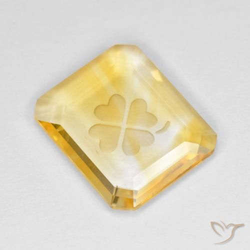 2.67ct 天然 ゴールド シトリン, エメラルドカット, 透明