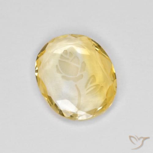 1.42ct 天然 ゴールド シトリン, 楕円形, 透明