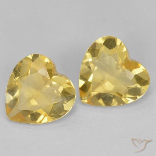 Shop natural 2.02ct 薄いゴールド シトリン gems, 心臓, from ブラジル at GemSelect. In stock, global shipping!