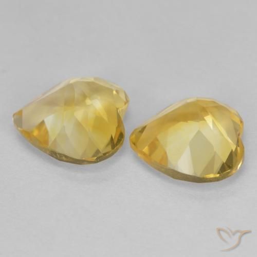 Shop natural 2.16ct 薄いゴールド シトリン gems, 心臓, from ブラジル at GemSelect. In stock, global shipping!