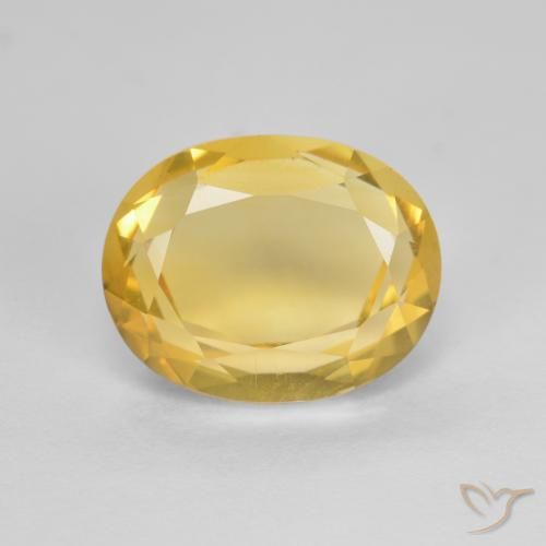 2.80ct 天然 ミディアムゴールド シトリン, 楕円形, VVS-VS
