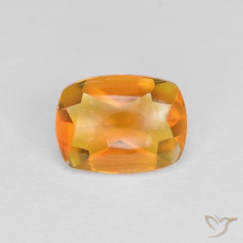 1.32ct 天然 ミディアムオレンジ シトリン, クッション, 透明