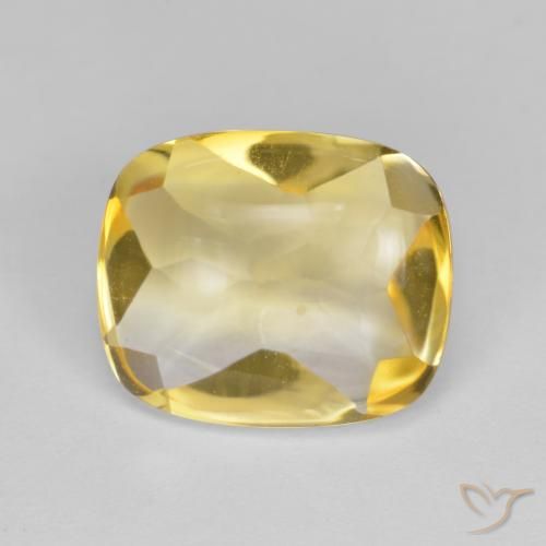 4.80ct 天然 明るいゴールド シトリン, クッション, 透明