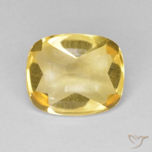 4.96ct 天然 ゴールド シトリン, クッション, 透明