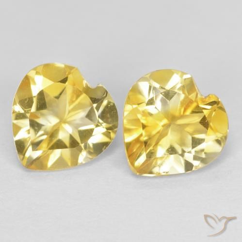 Shop natural 1.32ct 薄いゴールド シトリン gems, 心臓, from ブラジル at GemSelect. In stock, global shipping!