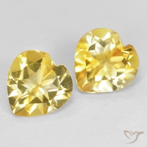 Shop natural 1.32ct 薄いゴールド シトリン gems, 心臓, from ブラジル at GemSelect. In stock, global shipping!