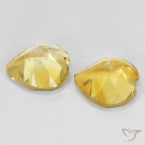 Shop natural 1.32ct 薄いゴールド シトリン gems, 心臓, from ブラジル at GemSelect. In stock, global shipping!