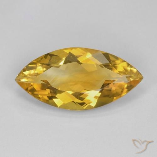 5.63ct 天然 ゴールドオレンジ シトリン, マーキーズ, VVS-VS