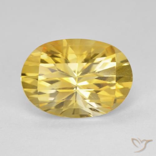 5.27ct 天然 ゴールド シトリン, 楕円形, VVS