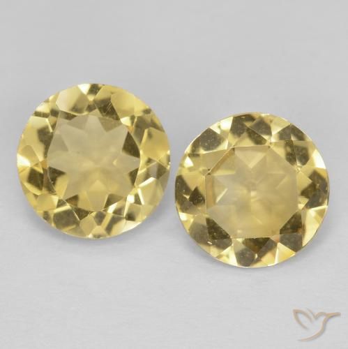 Shop natural 2.12ct 薄いゴールデンイエロー シトリン gems, ラウンド, from ブラジル at GemSelect. In stock, global shipping!