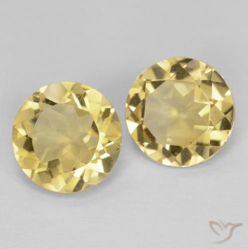 Shop natural 2.12ct 薄いゴールデンイエロー シトリン gems, ラウンド, from ブラジル at GemSelect. In stock, global shipping!