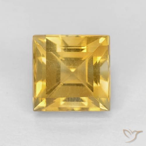 1.40ct 天然 ゴールド シトリン, 四角形, VVS-VS