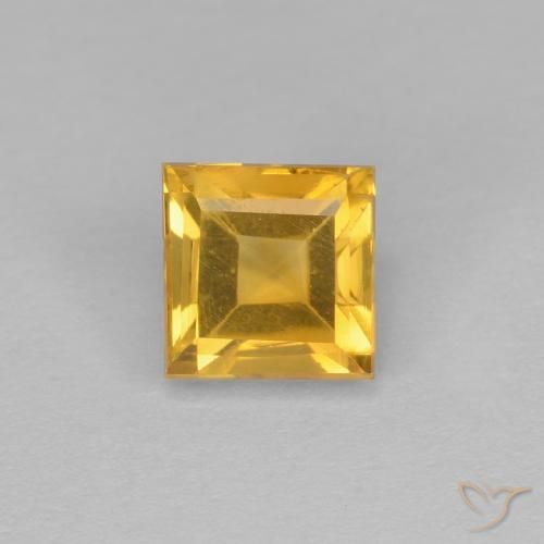 1.21ct 天然 ゴールド シトリン, 四角形, VVS-VS
