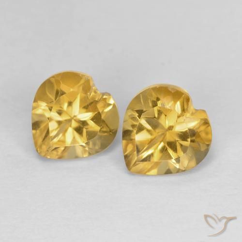 Shop natural 1.61ct ミディアムゴールデン シトリン gems, 心臓, from ブラジル at GemSelect. In stock, global shipping!