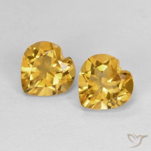 Shop natural 1.49ct 濃いゴールド シトリン gems, 心臓, from ブラジル at GemSelect. In stock, global shipping!