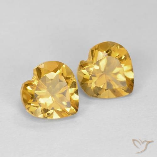 Shop natural 1.49ct 濃いゴールド シトリン gems, 心臓, from ブラジル at GemSelect. In stock, global shipping!